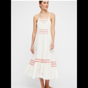 Free people cream combo another love smocked dress